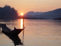Couché de soleil au Laos